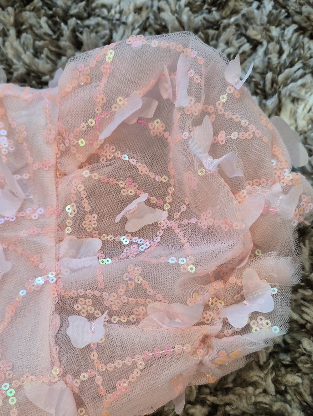 Lola and the Boys Butterfly Shimmer Tulle Dress - Picture 4 of 6